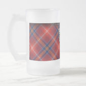 彼のためカスタマイズ可能なLichtieの赤いガラスマグ- フロストグラスビールジョッキ (左)