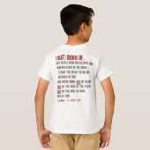 彼のため(青年): Matthewの3:2 + ジョンの1:12 - 13 Tシャツ (裏面フル)