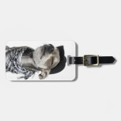 彼ののチワワの広角閉鎖した注目します ラゲッジタグ (正面横)