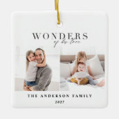 彼のの驚異愛宗教クリスマス セラミックオーナメント (正面)