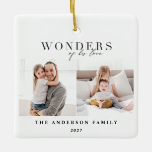 彼のの驚異愛宗教クリスマス セラミックオーナメント