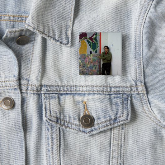 彼のの1の側のフランク・ステラは働きます 缶バッジ (インサイチュ)