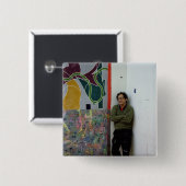 彼のの1の側のフランク・ステラは働きます 缶バッジ (正面&裏面)