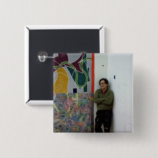 彼のの1の側のフランク・ステラは働きます 缶バッジ (正面&裏面)