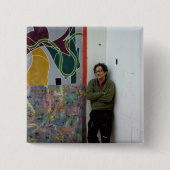 彼のの1の側のフランク・ステラは働きます 缶バッジ (正面)