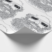 彼のひげの包装紙の鳥を持つマット ラッピングペーパー (角)