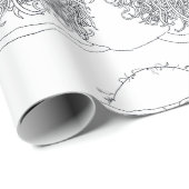 彼のひげの包装紙の鳥を持つマット ラッピングペーパー (ロールコーナー)