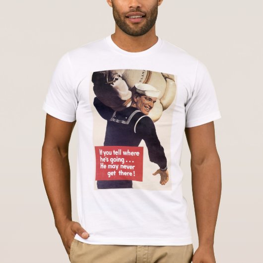 彼のもし行き先を教えろ Tシャツ (正面)