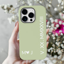 彼のものと彼女のものローマ数字iPhoneケース カップルギフト