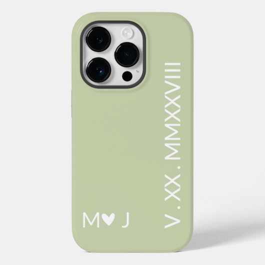 彼のものと彼女のものローマ数字iPhoneケース カップルギフト Case-Mate iPhoneケース (裏面)