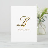 彼のイニシャルと彼女のイニシャルが絡み合う | ロマンチックなウェディング 招待状 (スタンド正面)