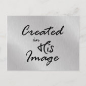 彼のイメージで作成されたキリスト教の引用文 ポストカード (正面)