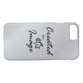 彼のイメージで作成されたキリスト教の引用文 Case-Mate iPhoneケース (裏面(横))