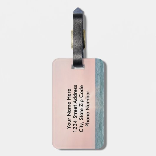 彼のイメージのバイブルに変換，ビーチ上の女の子 ラゲッジタグ (裏面縦)