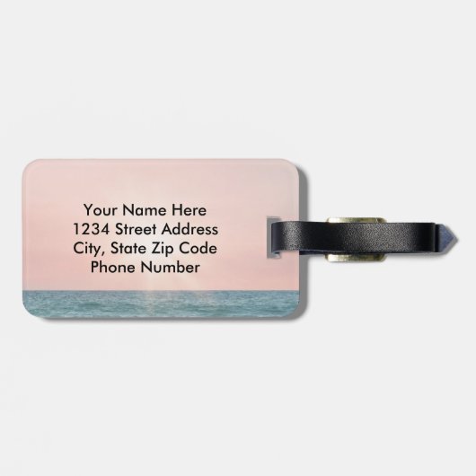 彼のイメージのバイブルに変換，ビーチ上の女の子 ラゲッジタグ (裏面横)