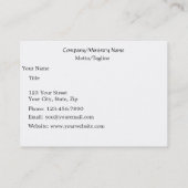 彼のイメージの名刺で作成される 名刺 (裏面)