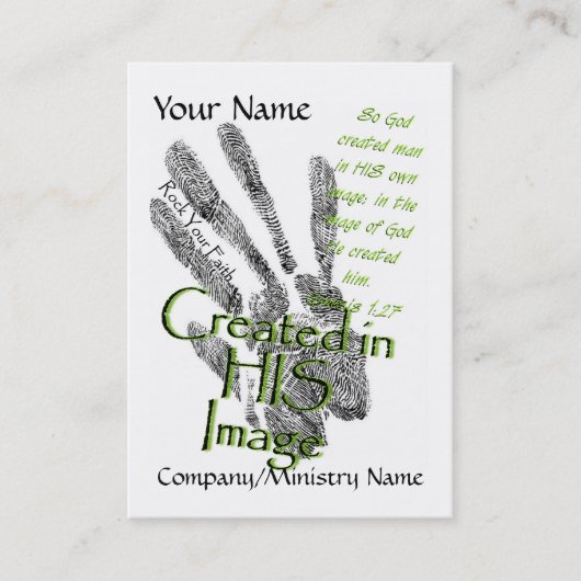 彼のイメージの名刺で作成される 名刺 (正面)