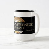 彼のイメージTMの黒の#KINGDOMPRENEUR- ツートーンマグカップ (正面右)
