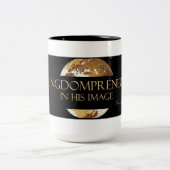 彼のイメージTMの黒の#KINGDOMPRENEUR- ツートーンマグカップ (中央)