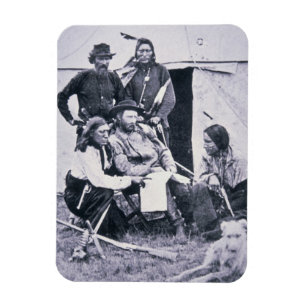 彼のインディアンを持つジョージA. Custer (1839-76年)概要 マグネット