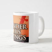 彼のウィングマグの下感動的で ジャンボコーヒーマグカップ (正面右)