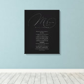 彼のエレガント誓いはニュー結婚リュウズ・ブラック キャンバスプリント (インサイチュ (ウッドフロア))