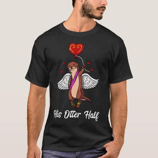 彼のカワウソのハーフ Tシャツ (正面)