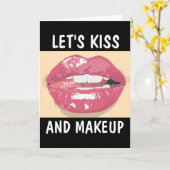 彼のキスとメイクアップをしよう カード (黄色い花)