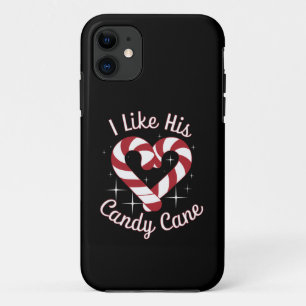 彼のキャンディーケーンが好きな面白いカップルのおそろい iPhone 11 ケース