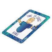 彼のクおもしろいルーズドアのための男の漫画のコーヒー マグネット (左側)