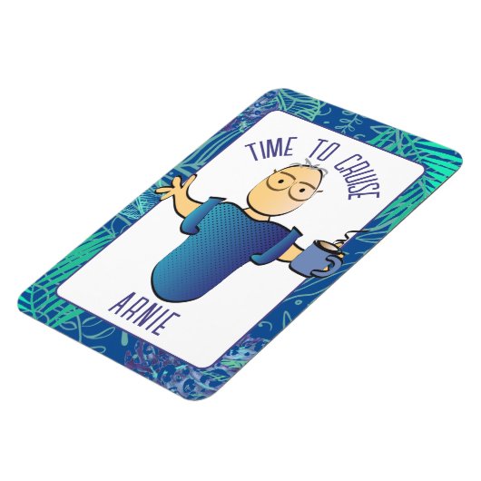 彼のクおもしろいルーズドアのための男の漫画のコーヒー マグネット (左側)