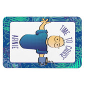 彼のクおもしろいルーズドアのための男の漫画のコーヒー マグネット (横)