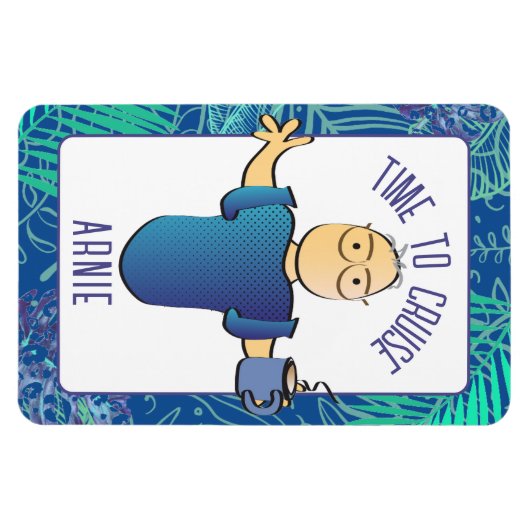 彼のクおもしろいルーズドアのための男の漫画のコーヒー マグネット (横)