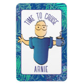 彼のクおもしろいルーズドアのための男の漫画のコーヒー マグネット (縦)