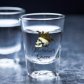 彼のクイーンスカルと金ゴールドクラウン ショットグラス