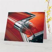 彼のクラシック誕生日カードのための車のフィン カード (黄色い花)