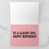 彼のクラシック誕生日カードのための車のフィン カード (内部)