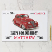 彼のクラシック1939レッドクーペ紙ランチョンマット ペーパーパッド (インサイチュ)