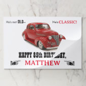 彼のクラシック1939レッドクーペ紙ランチョンマット ペーパーパッド (折り畳み)