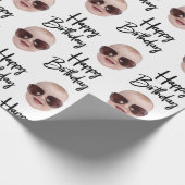 彼のクリスマスおもしろいの贈り物カスタマイズの誕生日 ラッピングペーパー (角)