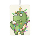 彼のクリスマスの息子に恐竜お気に入りののダブの踊り カーエアーフレッシュナー (裏面)