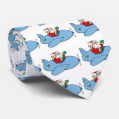 彼のクリスマスの飛行機を飛ばしている振るKris Kringle ネクタイ (ロール)