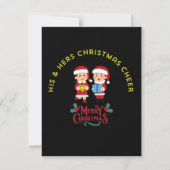 彼のクリスマス・チアと彼女のクリスマス・チア カード (正面)