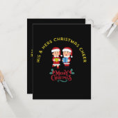 彼のクリスマス・チアと彼女のクリスマス・チア カード (正面/裏面インサイチュ)