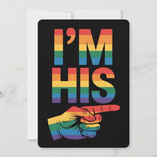 彼のゲイカップルのLGBTQプライドマッチングです 招待状 (正面)