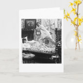 彼のゴルフの夢は彼女のゴルフ悪夢ヴィンテージ カード (黄色い花)