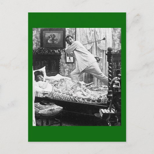 彼のゴルフの夢は彼女のゴルフ悪夢ヴィンテージ ポストカード (正面)