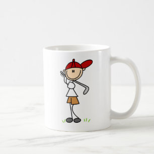 彼のゴルフクラブマグを振っている男の子 コーヒーマグカップ