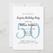 彼のサプライズバースデーパーティーテンプレート招待状 招待状 (正面)