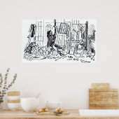 彼のスタジオで仕事をしているエドワード・バーン=ジョーンズ ポスター (キッチン)